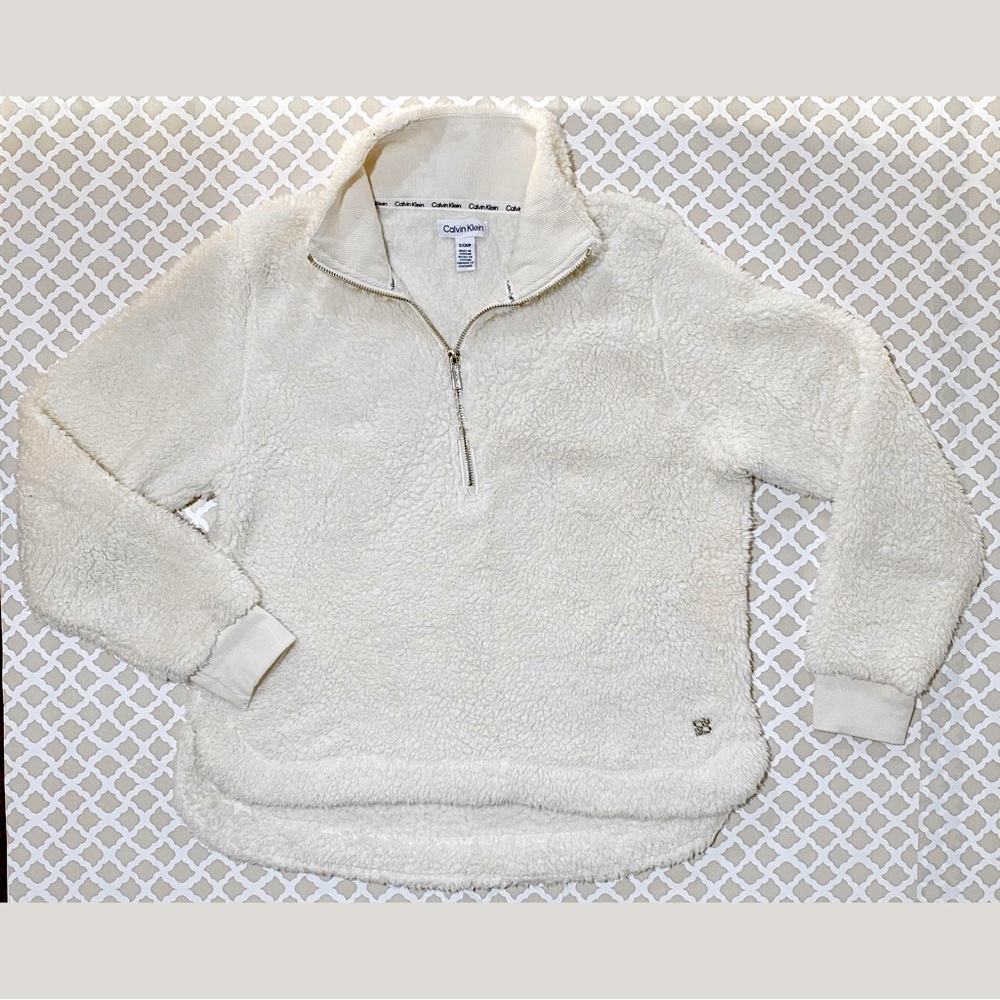 Calvin Klein Quarter Zip Sherpa Pullover